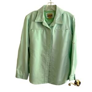 Guides Choice Womens size L long sleeve blouse. Zip chest pockets.